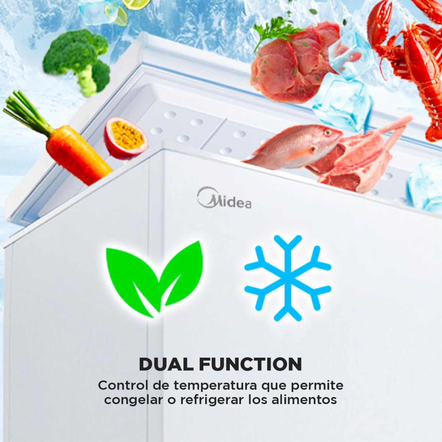 Freezer Vertical Midea MFV-2400S312FW / No Frost / 238 Litros / E image number 2.0