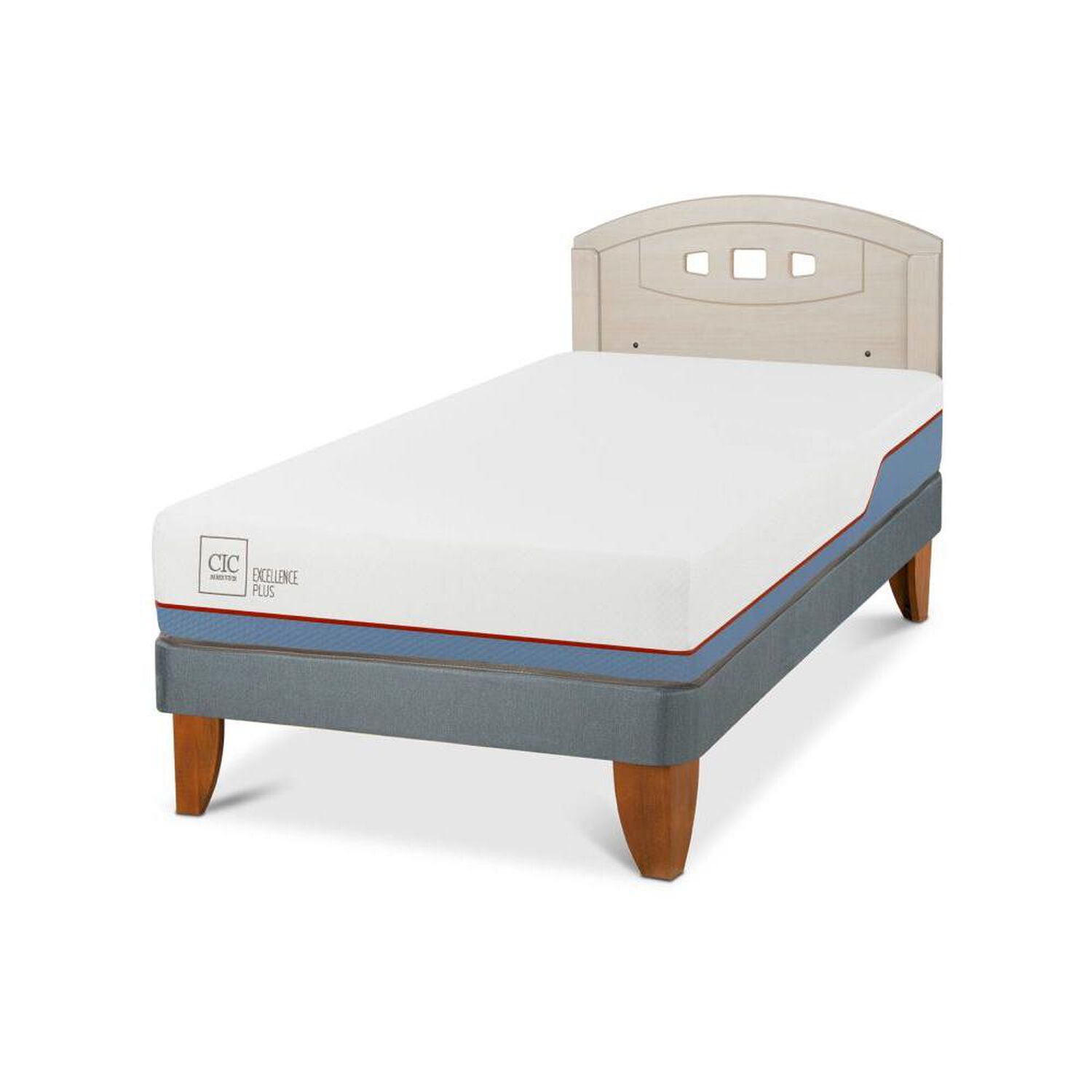 Cama Europea Cic Excellence Plus / 1.5 Plazas / Base Normal + Respaldo image number 2.0