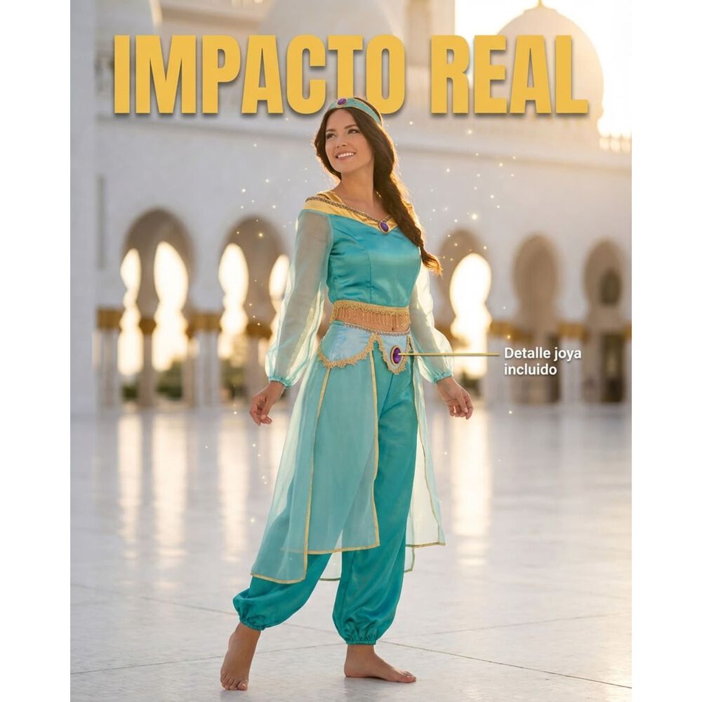 Disfraz Princesa Jasmine Jazmin Aladd&iacute;n Cosplay image number 13.0