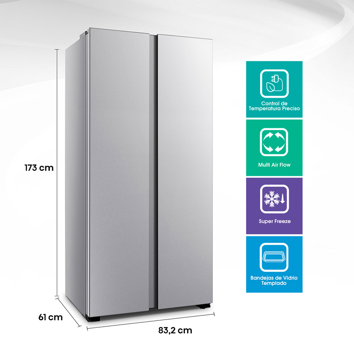 Refrigerador Side by Side Hisense RC-56WS / No Frost / 428 Litros / A+ image number 2.0
