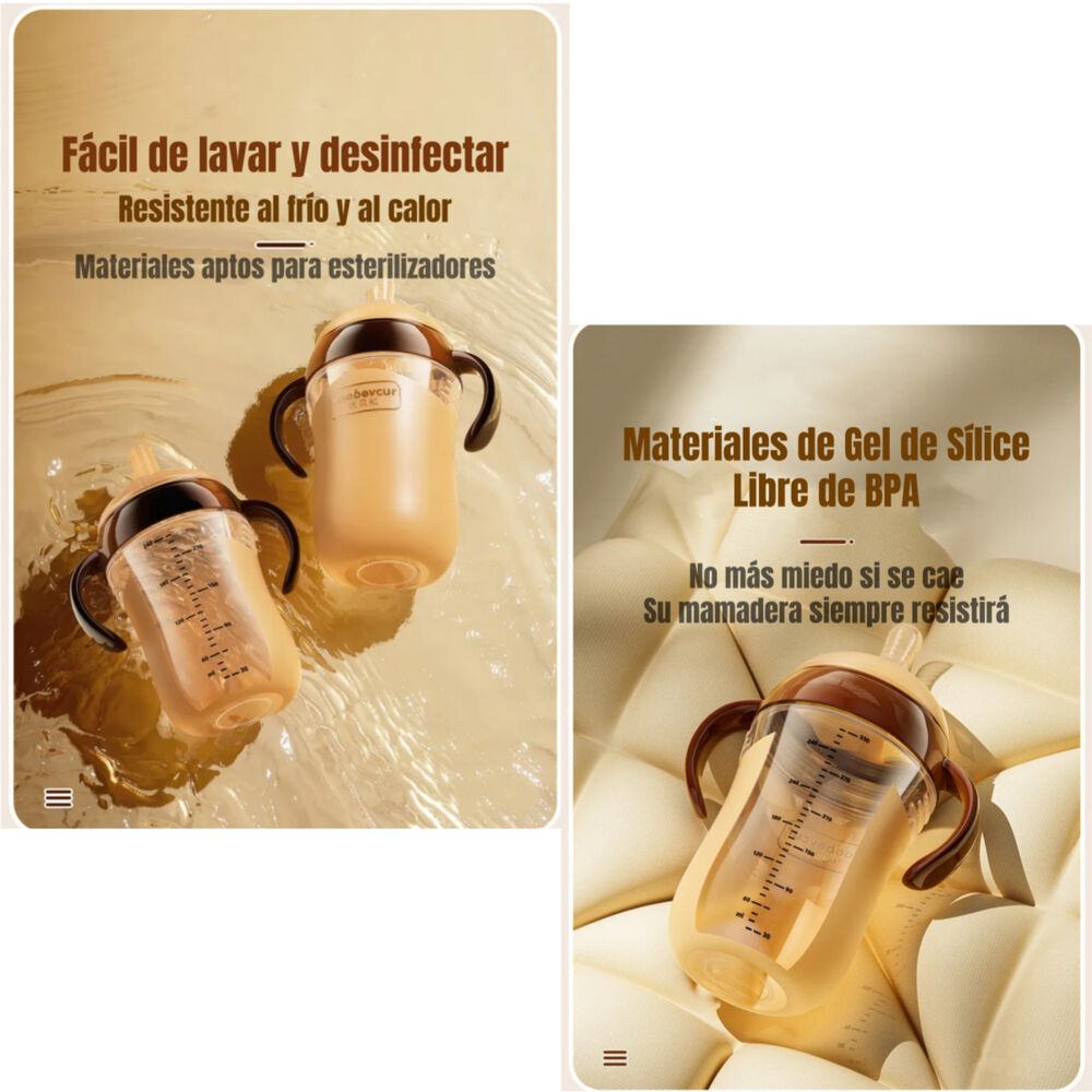 Mamadera 240ml Con Chupetes Y Cepillo De Limpieza Lubabycas image number 5.0