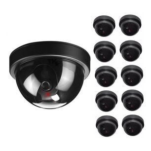 Pack 10 C&aacute;mara Falsa Vigilancia Domo Realista Sin Cable Aa