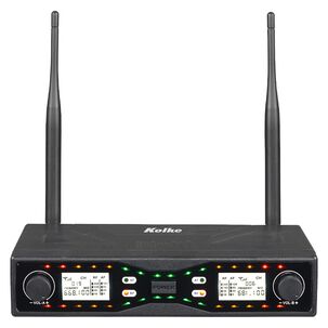 Set De 2 Micr&oacute;fonos Uhf Inal&aacute;mbricos Con Receptor Xlr Y Mix