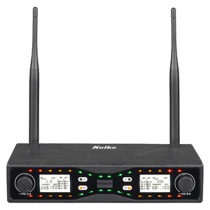 Set De 2 Micr&oacute;fonos Uhf Inal&aacute;mbricos Con Receptor Xlr Y Mix