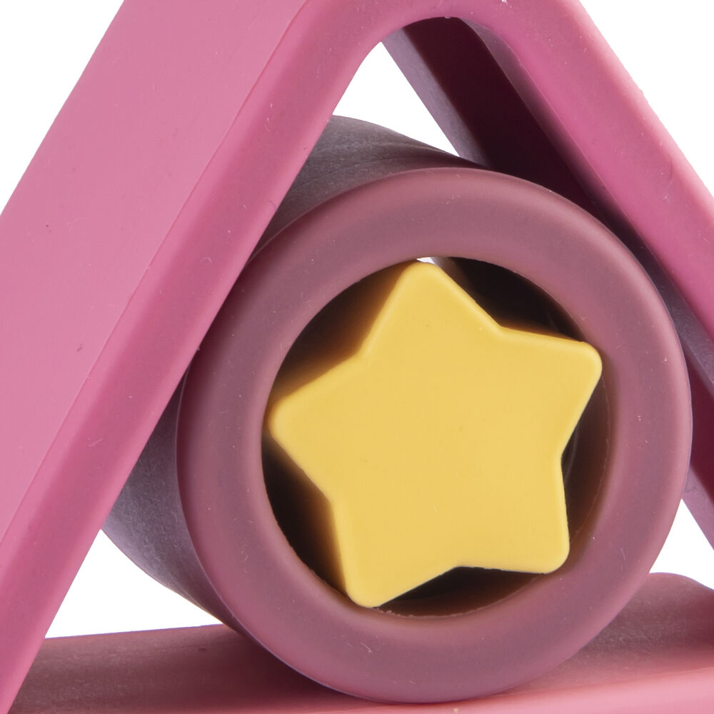 Juguete Montessori Geometria Silicona Rosa image number 1.0