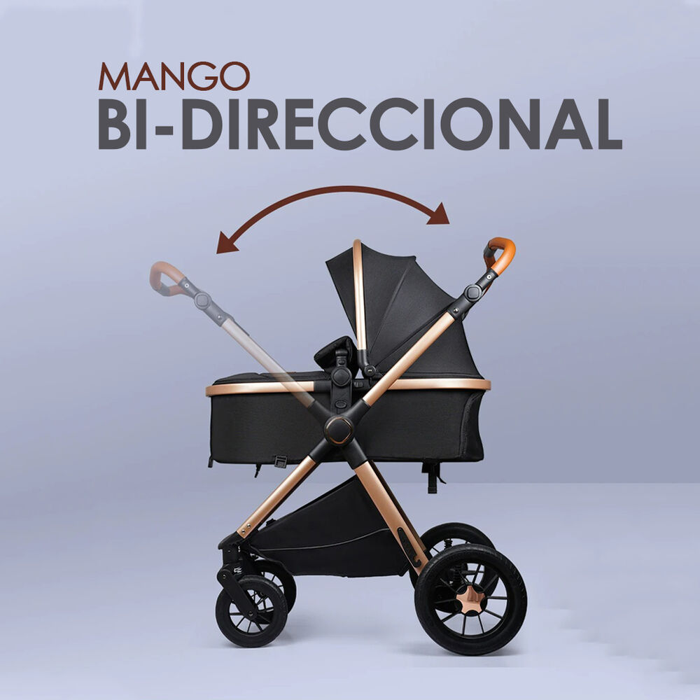 Coche De Beb&eacute; Silla Nido Bolso Y Cubre Pies Negro Royal - Babymine image number 3.0