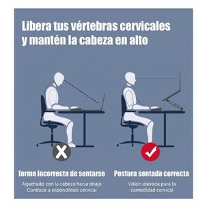 Soporte Ergon&oacute;mico De Aluminio Para Laptop Y Celular 2 En 1