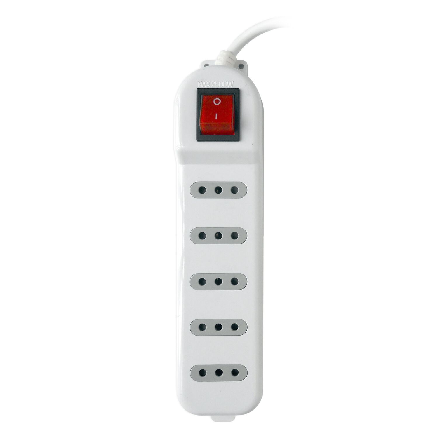 Alargador Zapatilla Con Switch 5 Posiciones 5 Metros Blanco image number 0.0