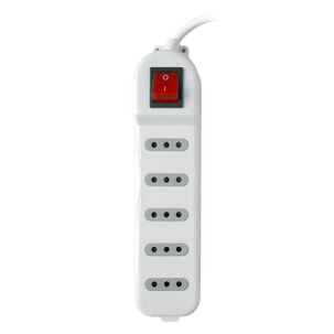Alargador Zapatilla Con Switch 5 Posiciones 5 Metros Blanco