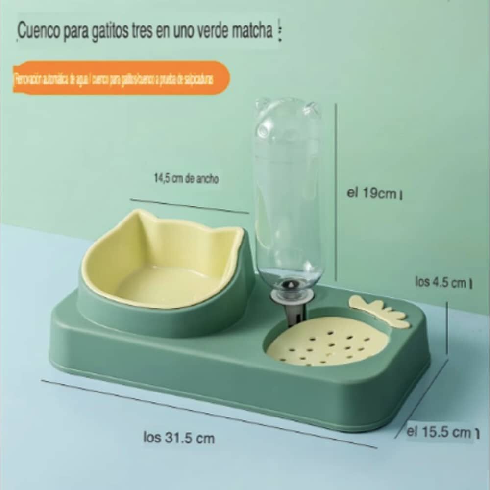 Bebedero Y Comedero Plato Doble Para Mascotas image number 1.0