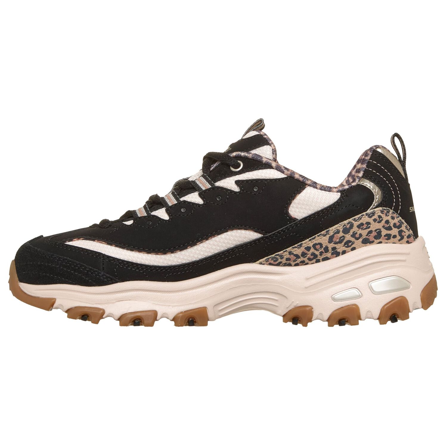 Zapatilla Urbana Mujer Skechers D Lites-wild Charm Blk image number 5.0