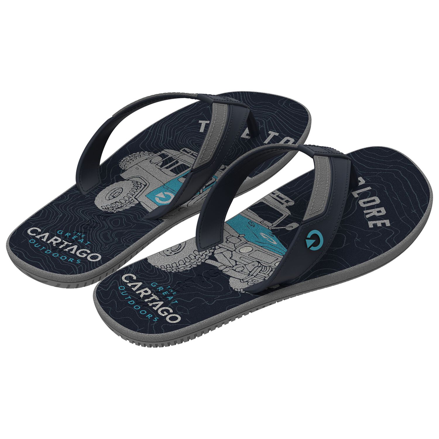Sandalia Hombre Gris/azul Dakar Cartago image number 4.0