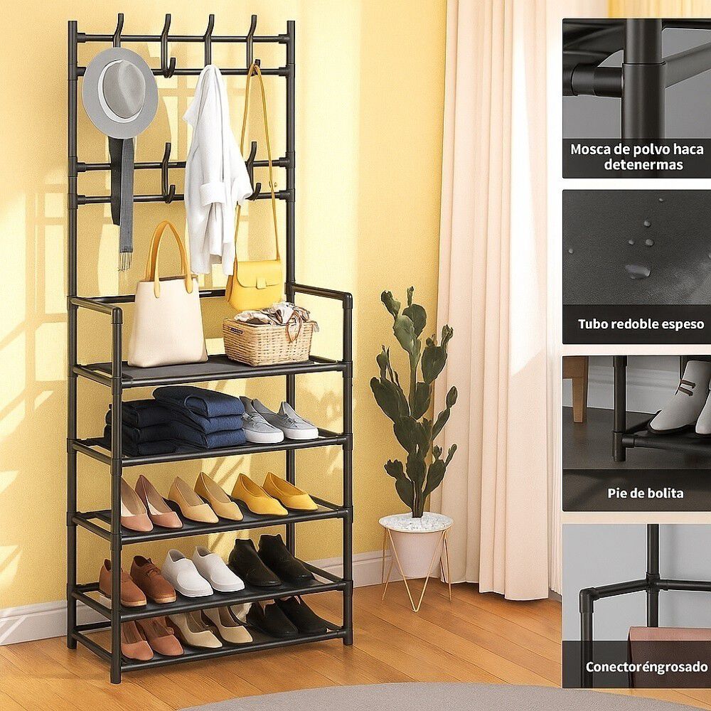 Organizador De Calzado Zapatos 5 Niveles Zapatero Perchero Color Blanco image number 7.0