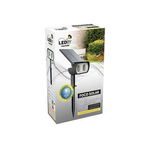 Foco Solar Led Exterior Con Sensor Día/noche 200lm - Macrotel