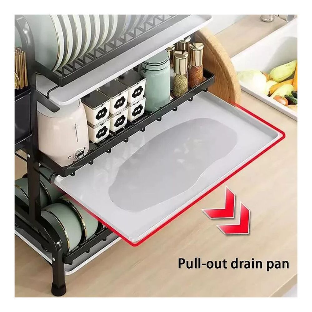 Secador Escurridor De Platos 3 Niveles Acero Inoxidable image number 2.0