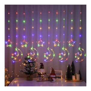 Guirnalda Luz Led Estrella Y Luna 5 Metros Multicolor