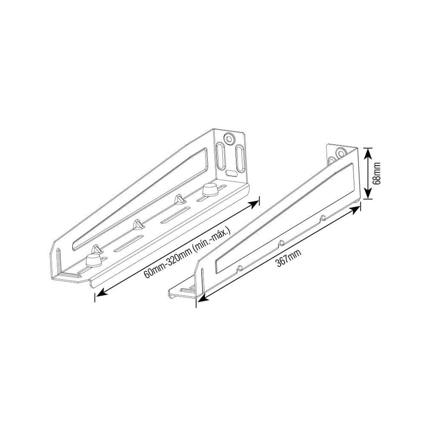 Soporte Impresora - Microndas Ajustable Blanco Sbr5.0 Brasforma image number 4.0