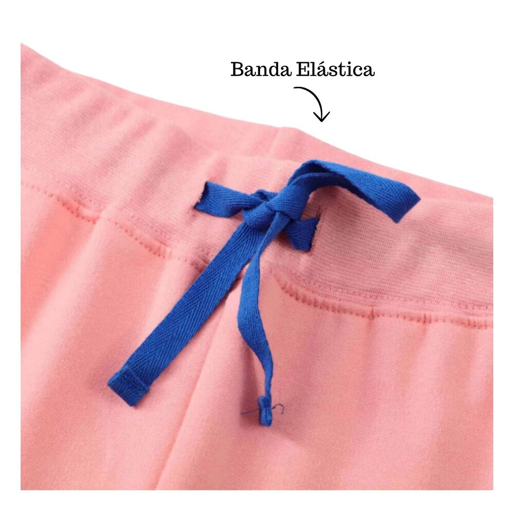 Pantal&oacute;n Buzo Ni&ntilde;a 100% Algod&oacute;n Rosa image number 3.0