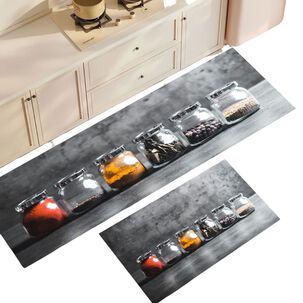 Set 2 Alfombra De Cocina Piso Entrada Antideslizante Ac1-2