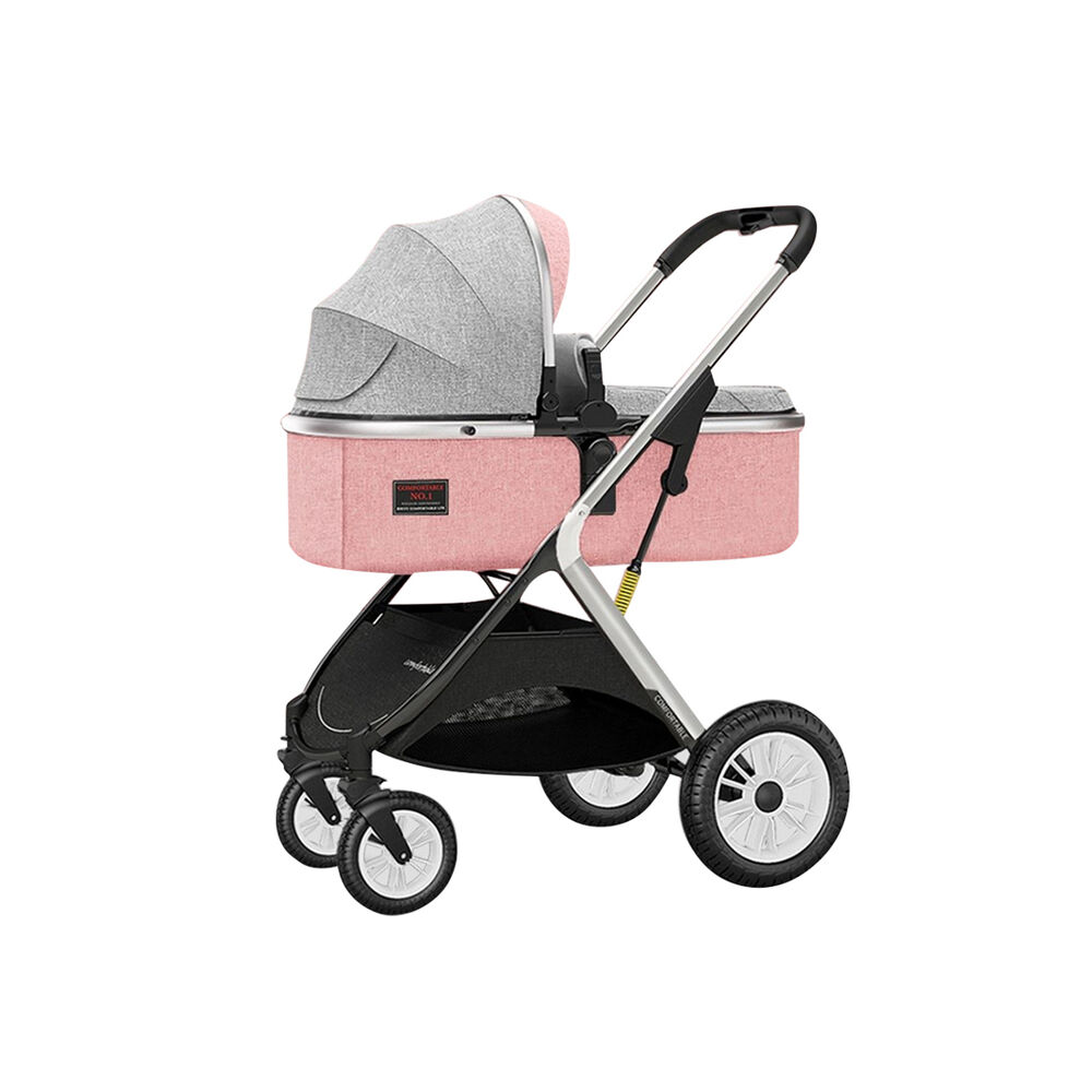 Coche Cuna 2 En 1 Multiposiciones Comfortable Rosado Babymine image number 0.0