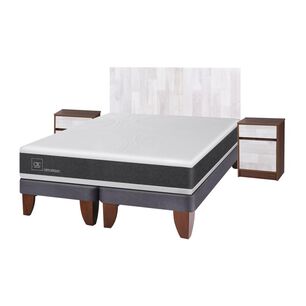 Cama Europea Cic New Ortopedic / King / Base Dividida + Set de Maderas Legno