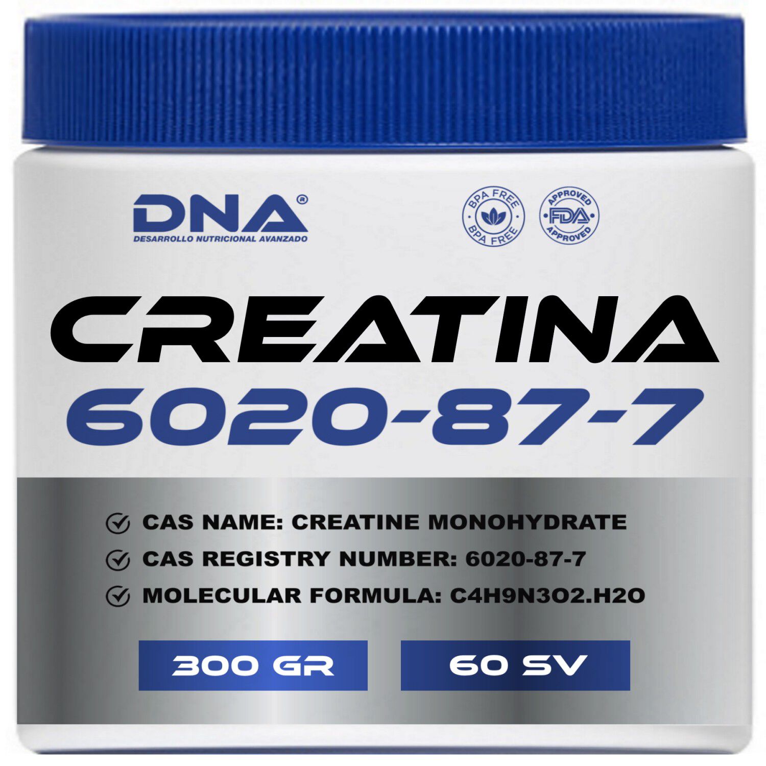 Creatina D N A&reg; - Absolutamente Pura - Pote - 300 Gr 1un image number 0.0