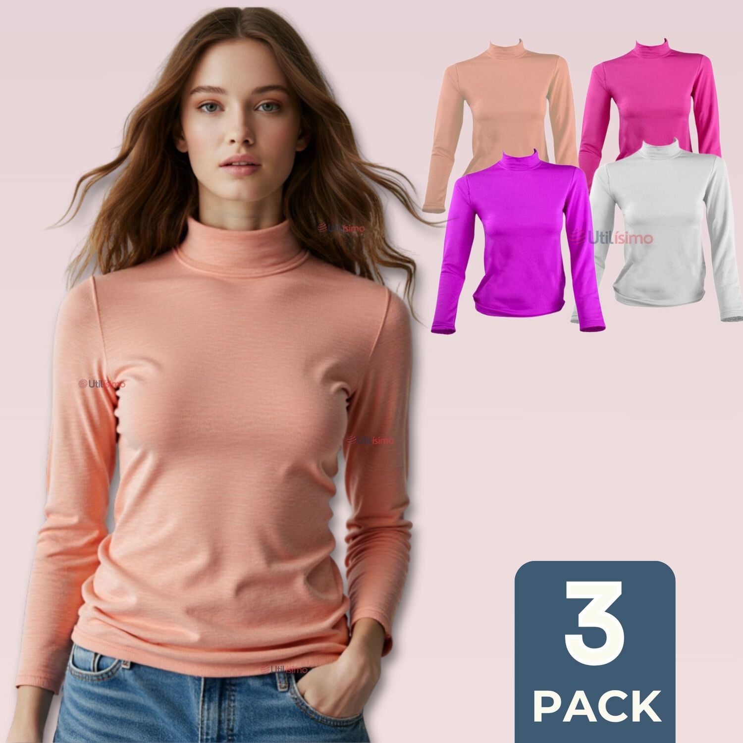 Pack 3 Camiseta Beatle Polar Juvenil Primera Capa Colores Surtidos image number 0.0