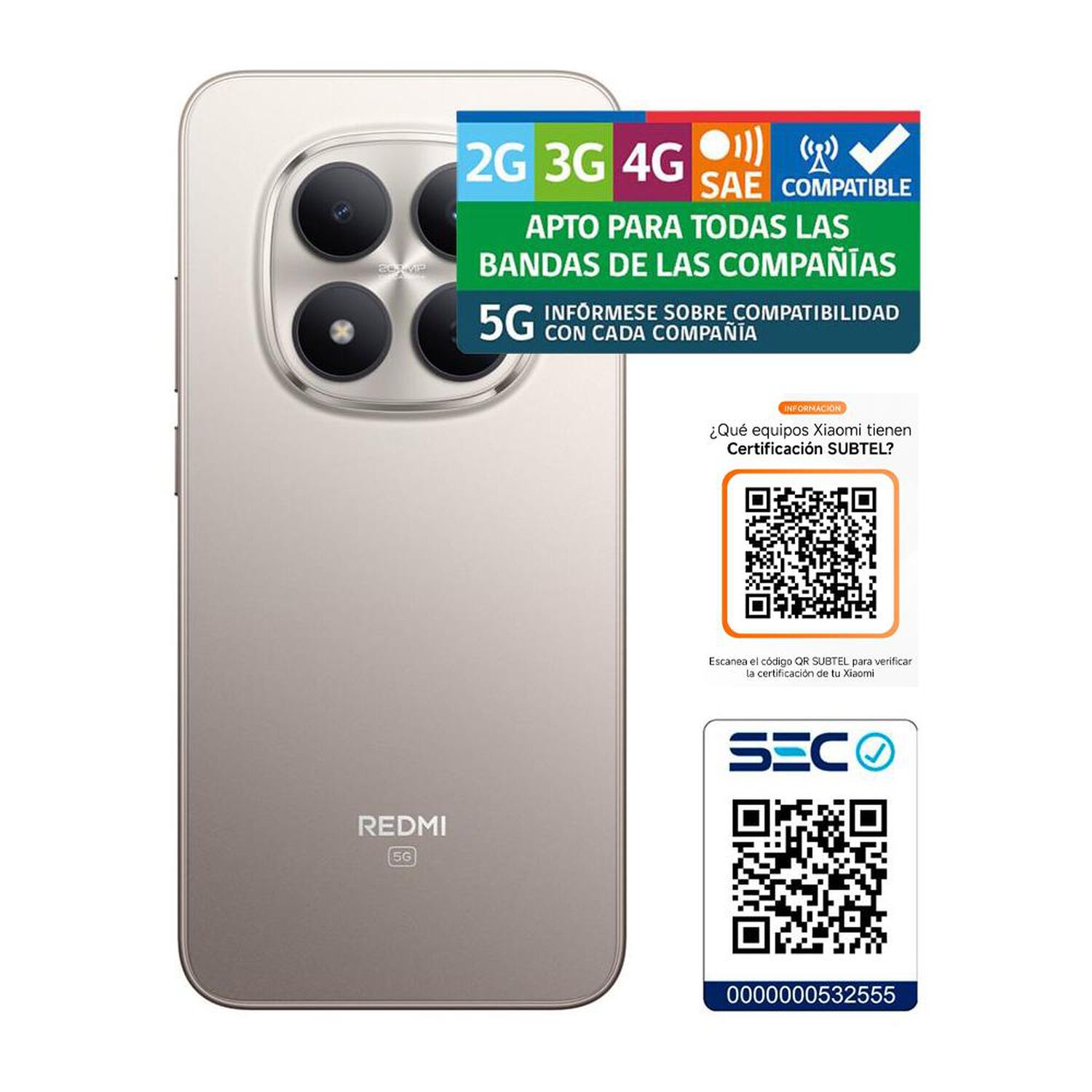 Smartphone Xiaomi Redmi Note 15 Pro / 5G / 256 GB / Titanio / Liberado + Redmi Buds 6 Play image number 8.0