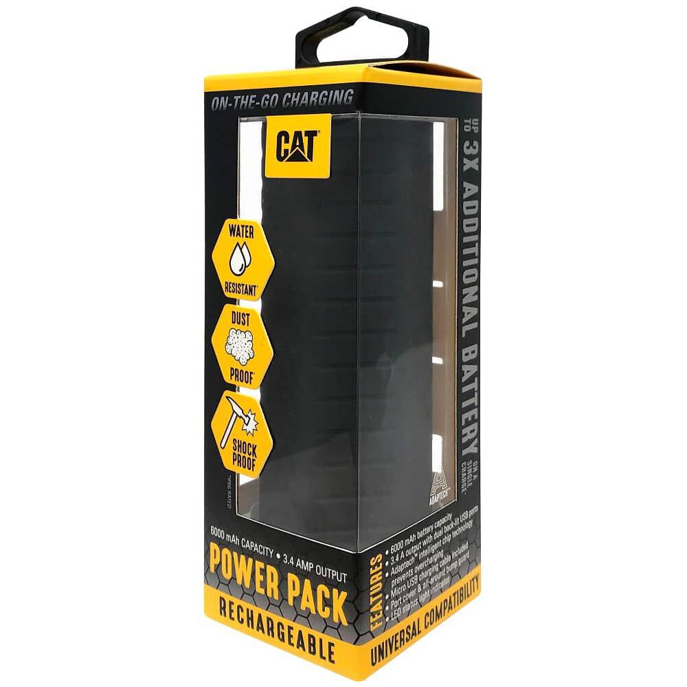 Bateria Externa Cat De 6,000 Mah Con Doble Usb De 3,4 Amperios image number 1.0