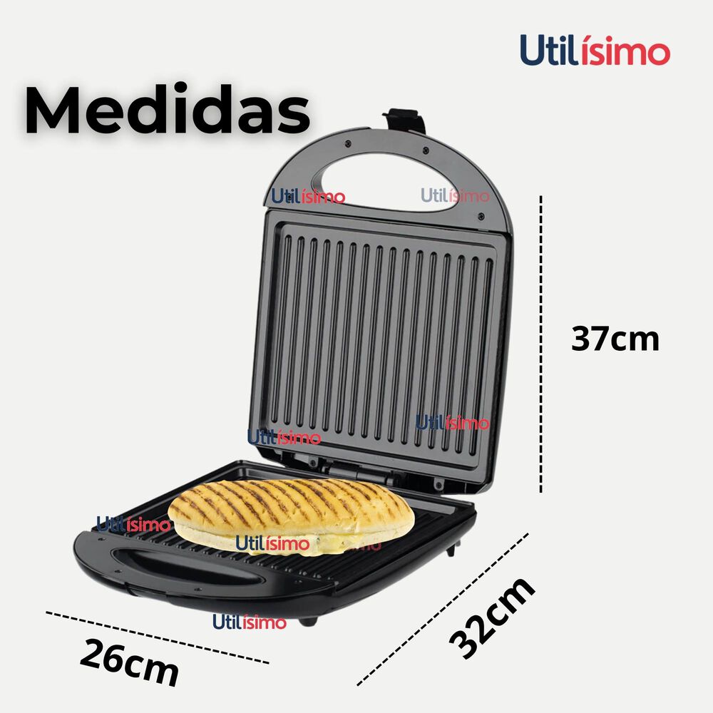 Sandwichera Eléctrica Tipo Grill Tostador Y Plancha Raf image number 3.0
