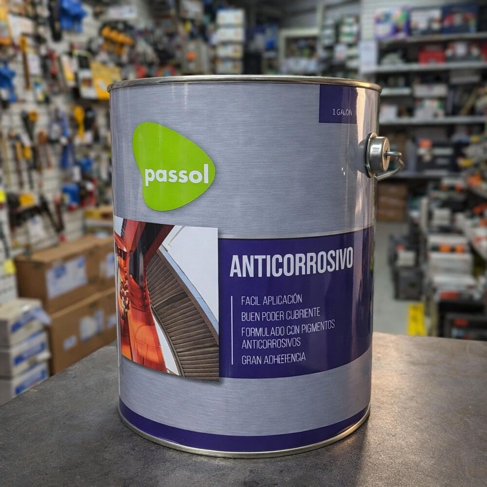 Anticorrosivo Alqu&iacute;dico Negro 1 Galon Passol (rejas,fierro image number 2.0