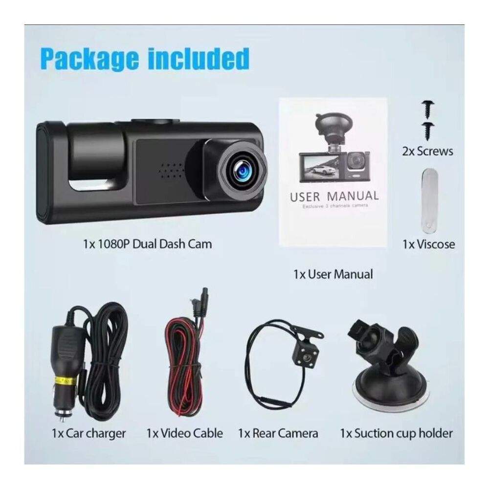 C&aacute;mara Para Auto Dash Cam Full Hd Rotativa Grabadora Dvr image number 4.0