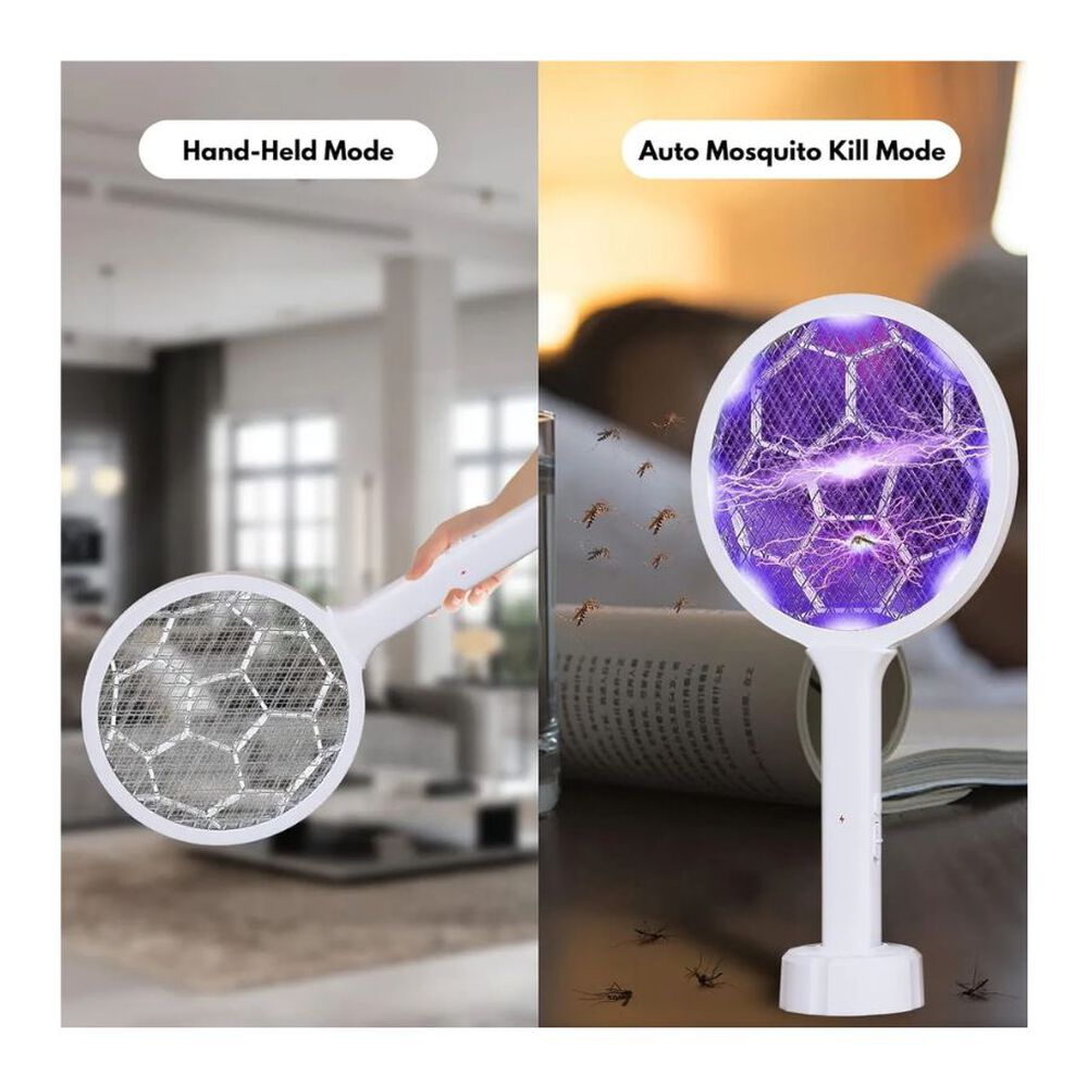 Raqueta El&eacute;ctrica Para Mosquitos 2 En 1 image number 2.0