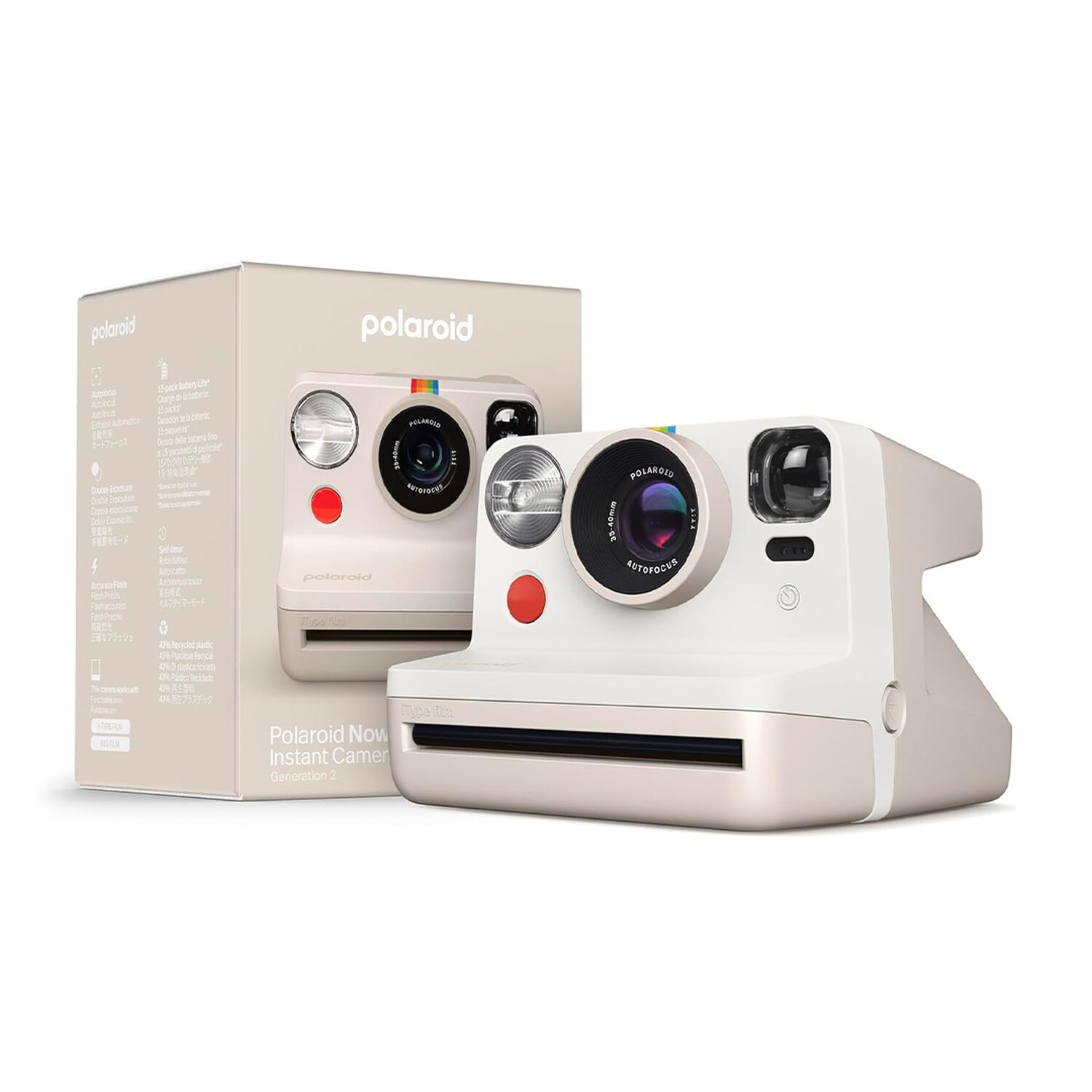 Polaroid Now Instant Film Camera 2da Generaci&oacute;n Blanco Vintage image number 7.0