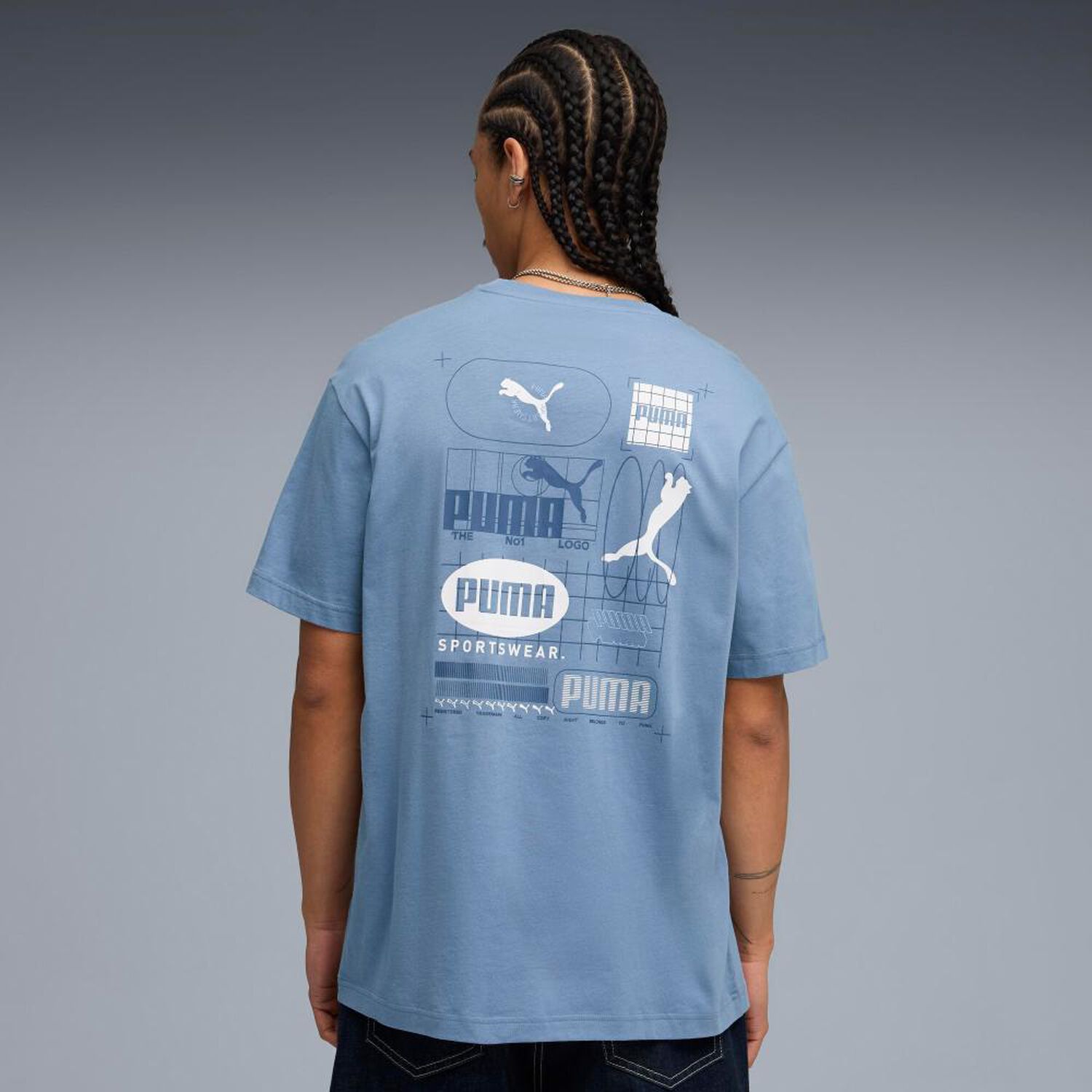 Polera Deportiva Hombre Puma Graphic Grid Tee image number 3.0