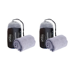 Pack 2 Toallas Microfibra Terry Gris