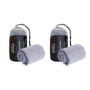 Pack 2 Toallas Microfibra Terry Gris