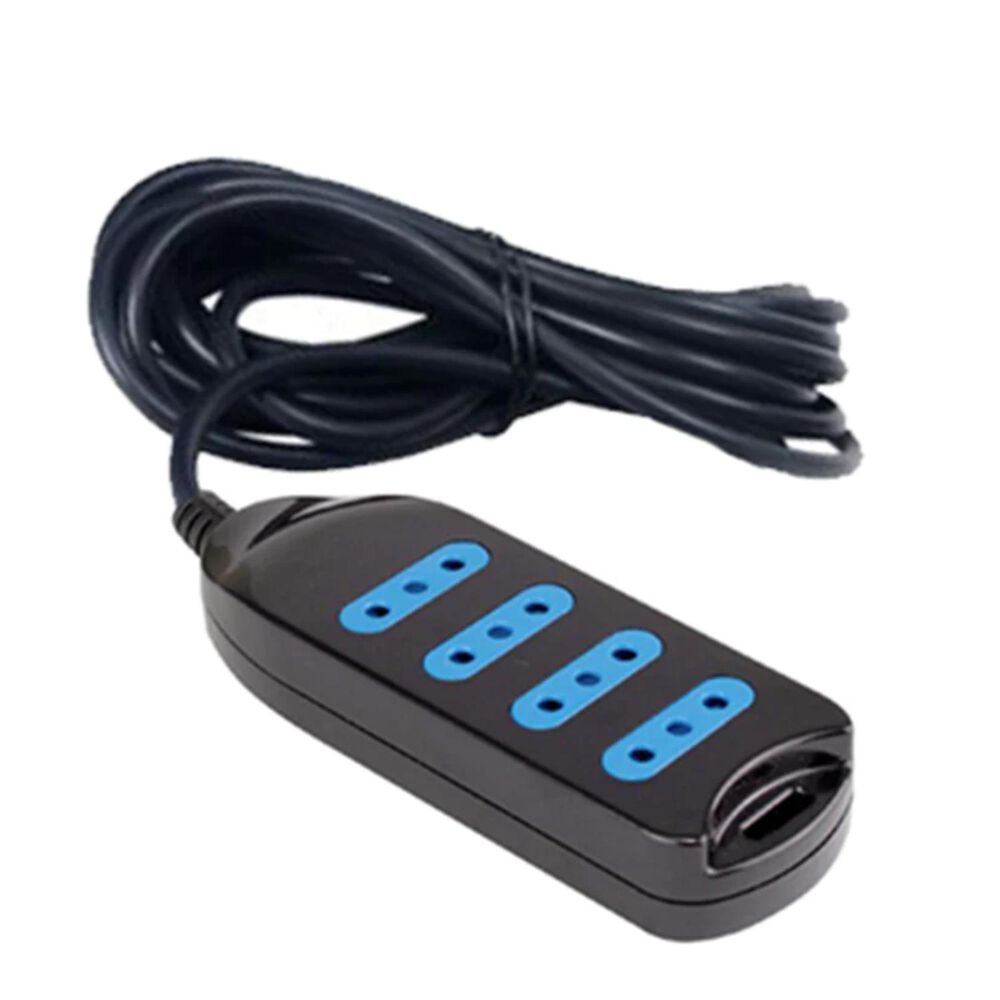 Alargador Extencion 3 Mts 4 Entradas Negro image number 1.0