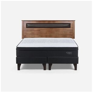 Cama Europea Rosen Tempo / 2 Plazas / Base Dividida + Respaldo