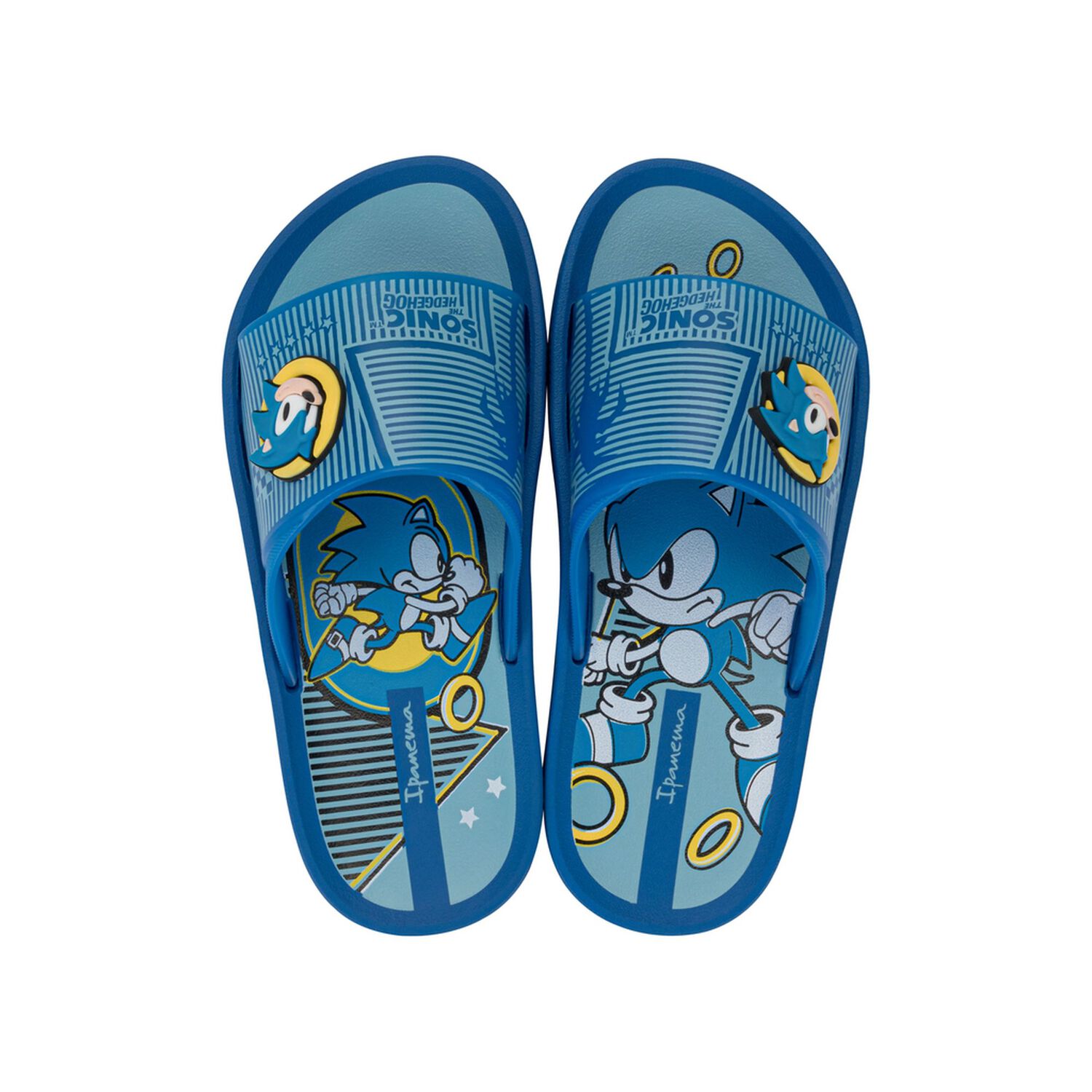 Sandalia Infantil Azul/amarillo Sonic Slide Ipanema image number 0.0