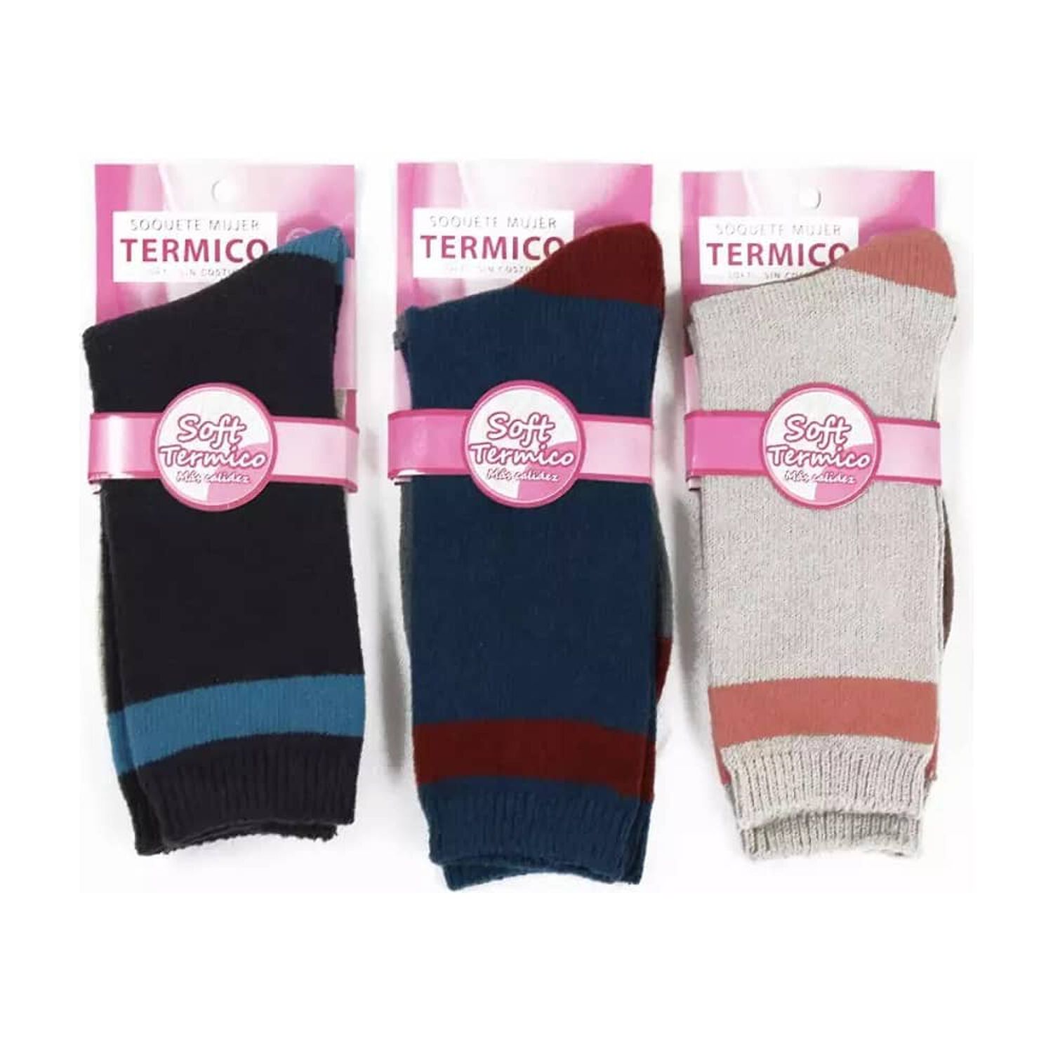 Pack 3 Pares Calcetines Soft Termicos Mujer image number 0.0