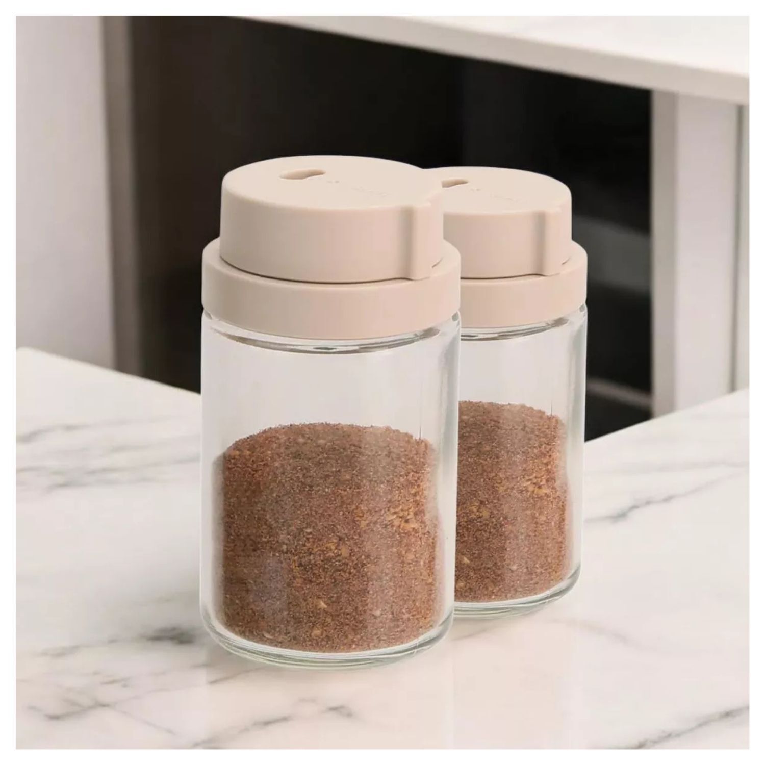 Set 2 Especieros Redondos De 150ml Modern Vidrio Cocina image number 1.0