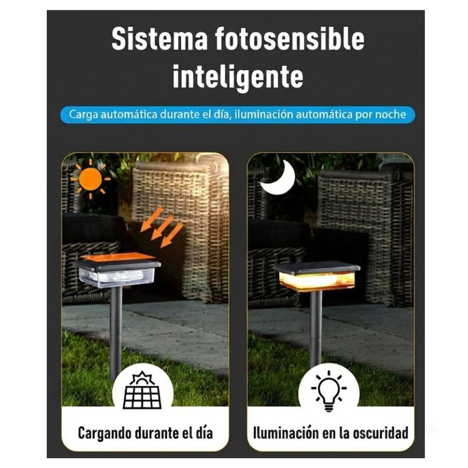 Estaca Solar Jardin Luz Calida Y Guirnalda Exterior image number 4.0