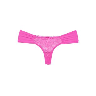 Colaless Lateral Drapeada Y Encaje Rosa 2rios