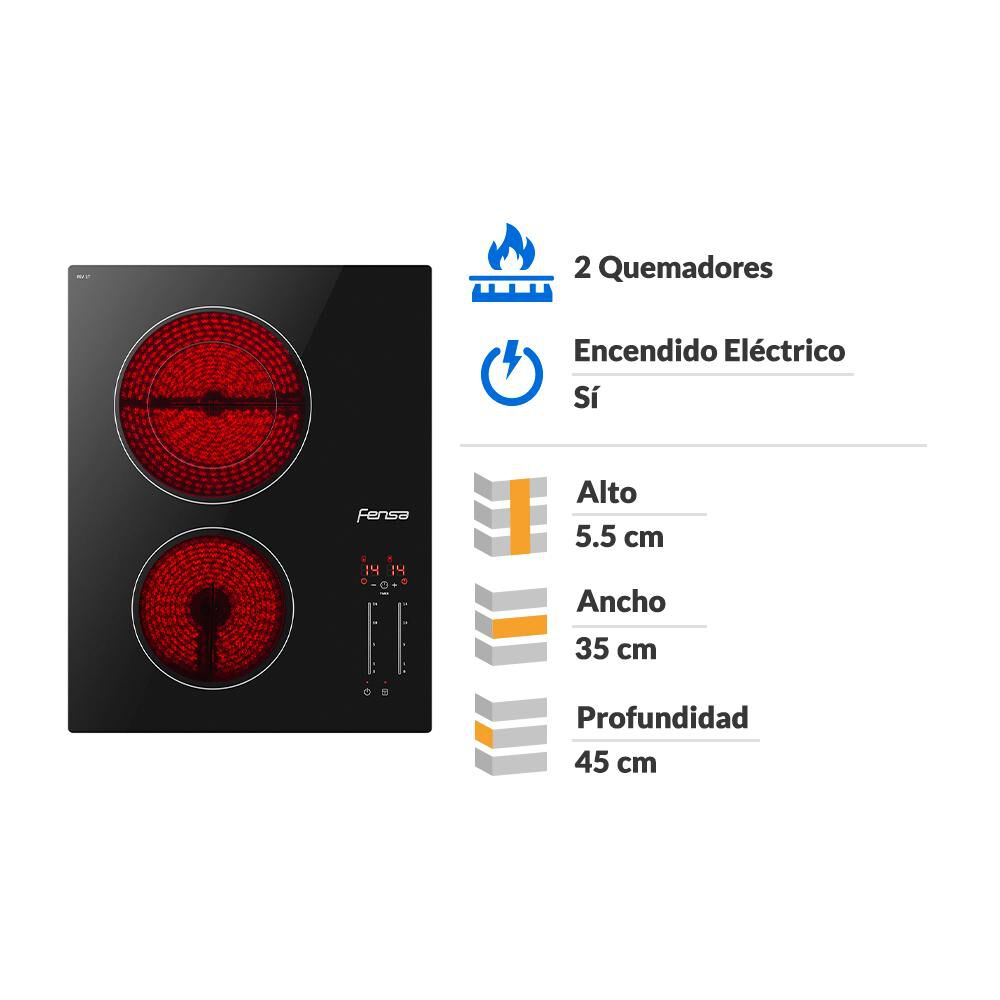 Encimera Fensa FEV 2T / 2 Quemadores image number 1.0