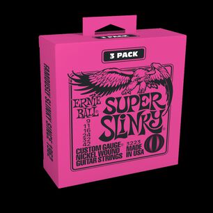 Pack De 3 Set De Cuerdas Ernie Ball Super Slinky Nickel 9-42