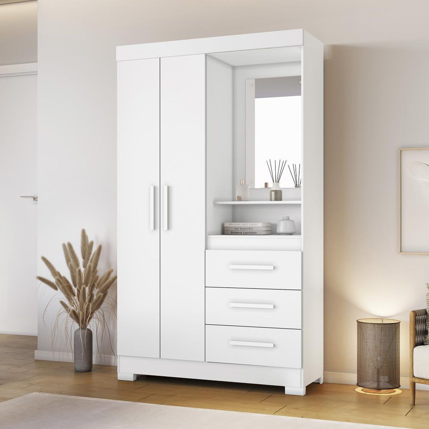 Cl&oacute;set Home Mobili Closet Gala / 2 Puertas / 3 Cajones image number 8.0