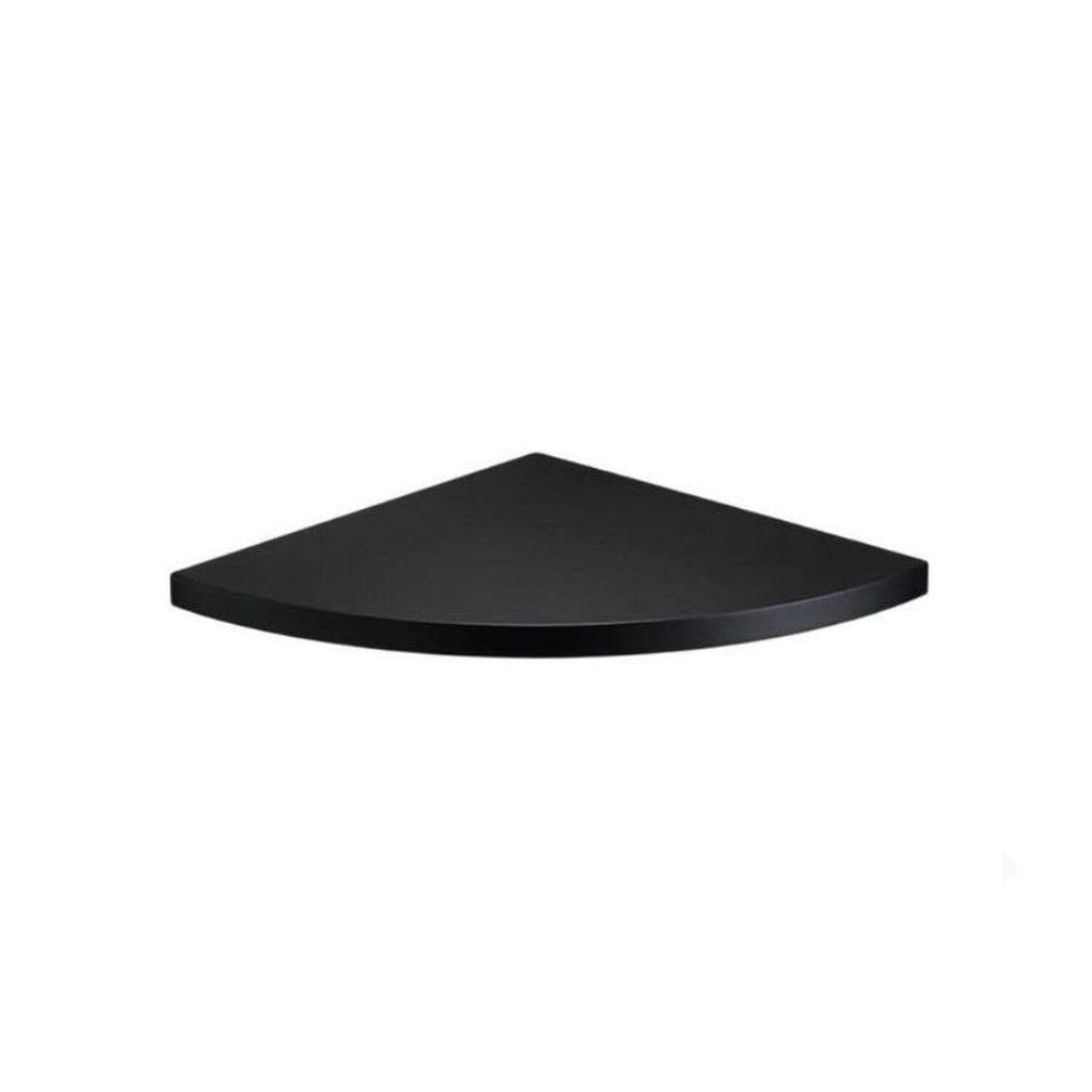 Repisa Flotante De Esquina Curva Minimalista Negra 30cm image number 0.0