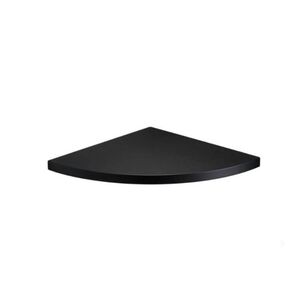 Repisa Flotante De Esquina Curva Minimalista Negra 30cm