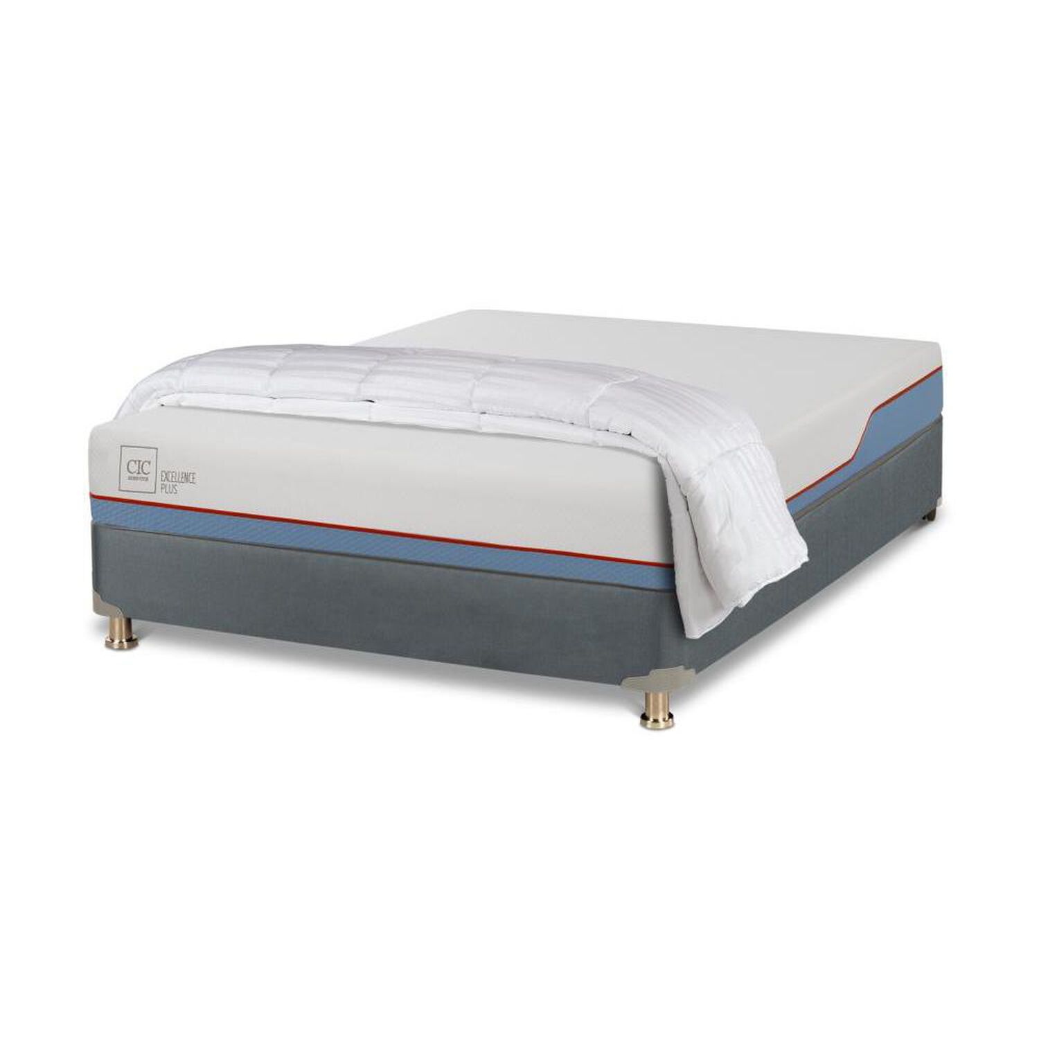Cama Americana Cic Excellence Plus / 2 Plazas / Base Normal + Plum&oacute;n image number 1.0
